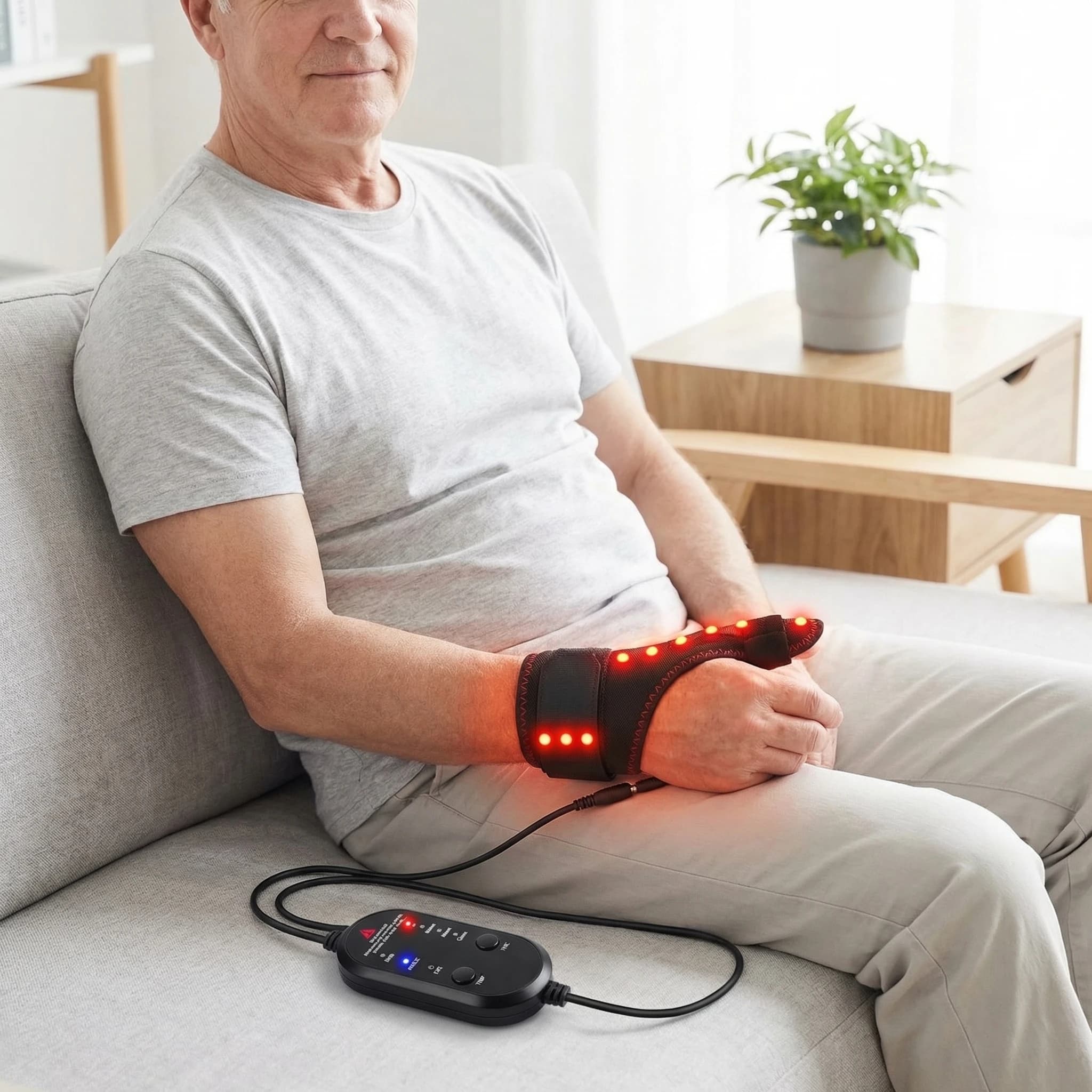 Cuscinetto vibrante per polso con riscaldamento elettrico con impacco caldo a tre marce Massaggiatore USB per supporto per polso per sollievo dalla tendinite Tutore relax