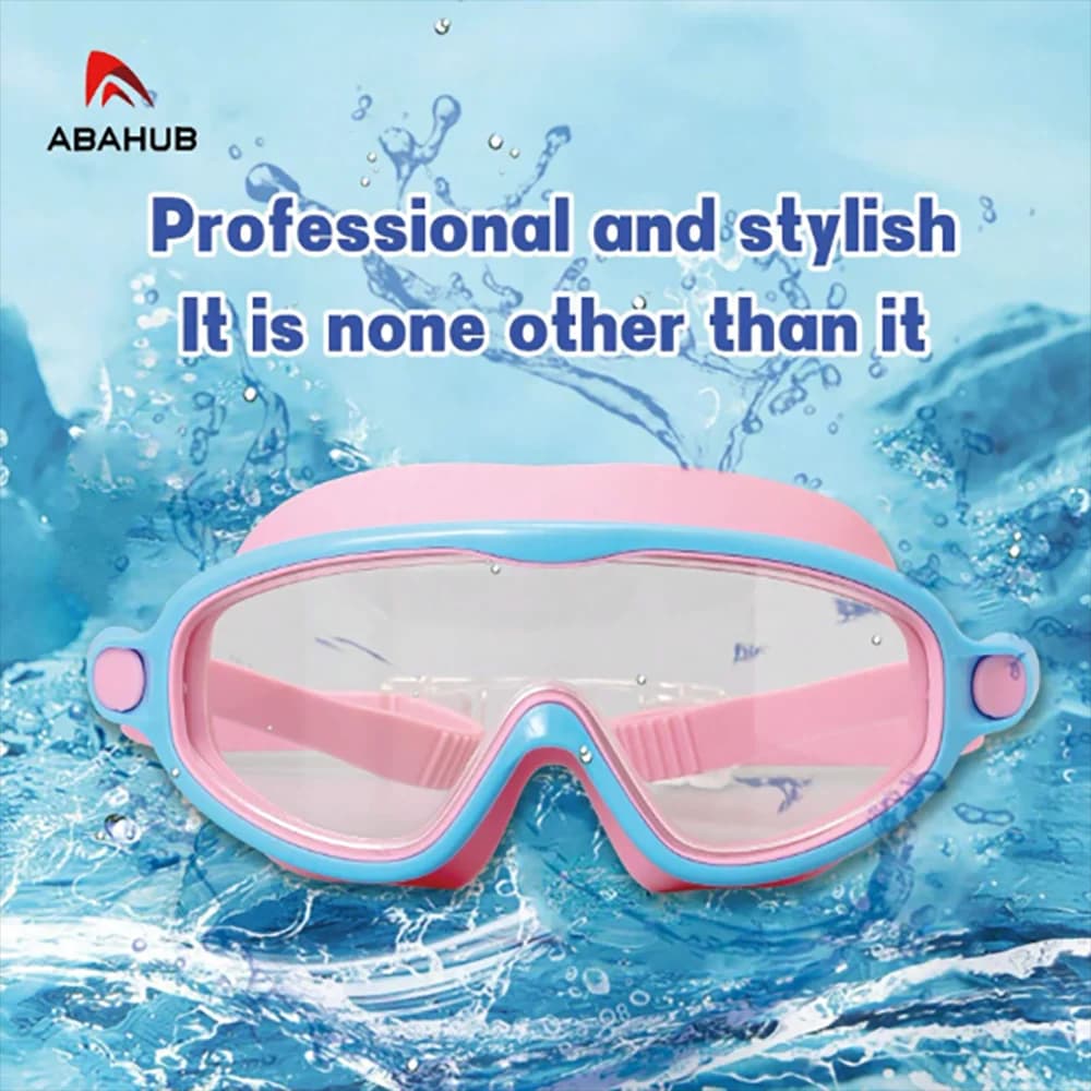 Abahub swimwear, outdoor training glasses, 180 ° Wide field of view, diving glasses, comfortable design, unisex