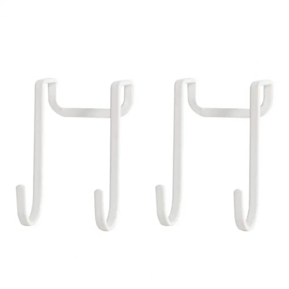Over Door Hook Heavy Duty Over Cabinet Door Hooks No Drill Double Hangers for Towels Bags Clothes Metal Over Door Coat Towel