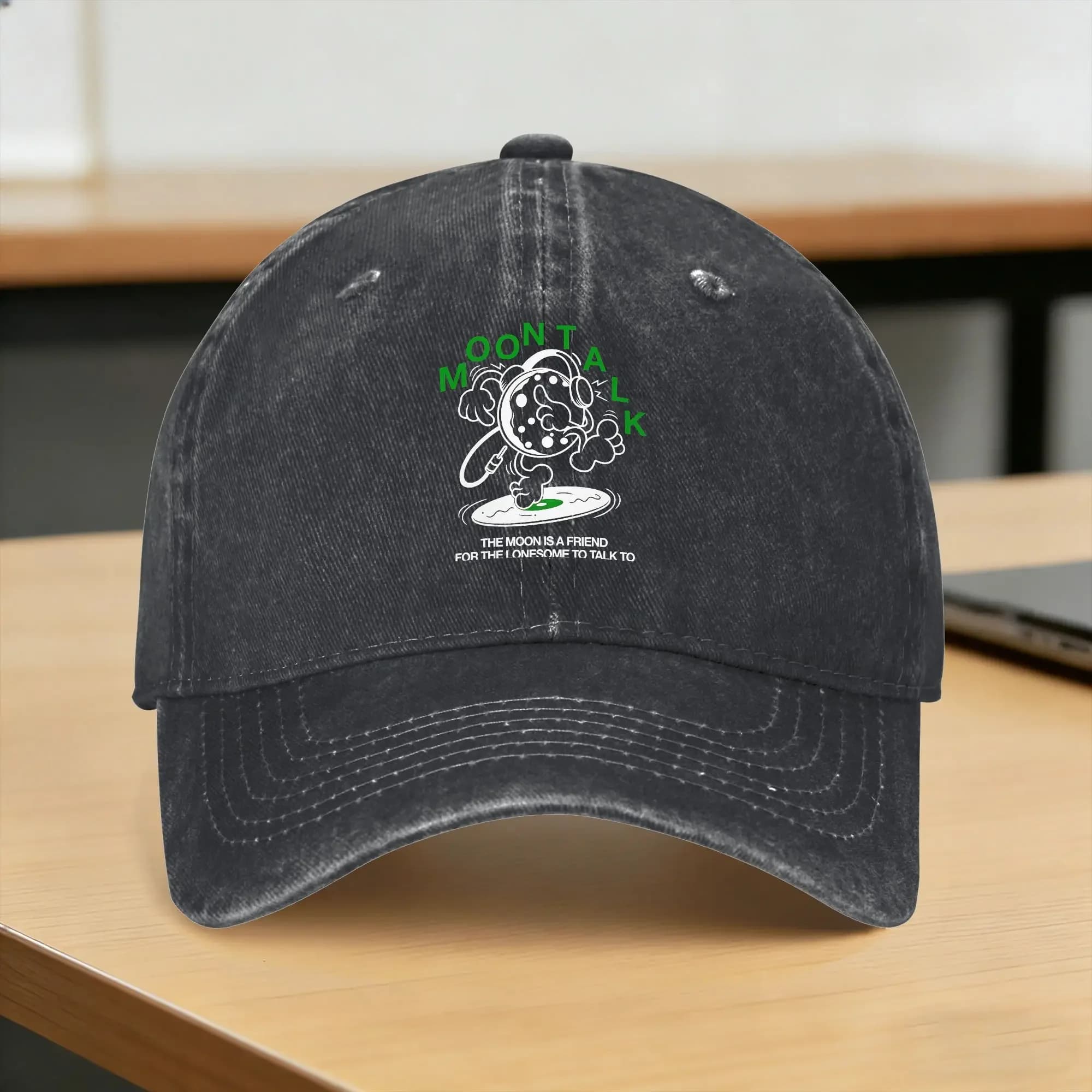 Cappellino da Baseball Estivo con Stampa 'Talking To The Moon', Cappello Trucker Unisex per Adolescenti, Casual e Sportivo