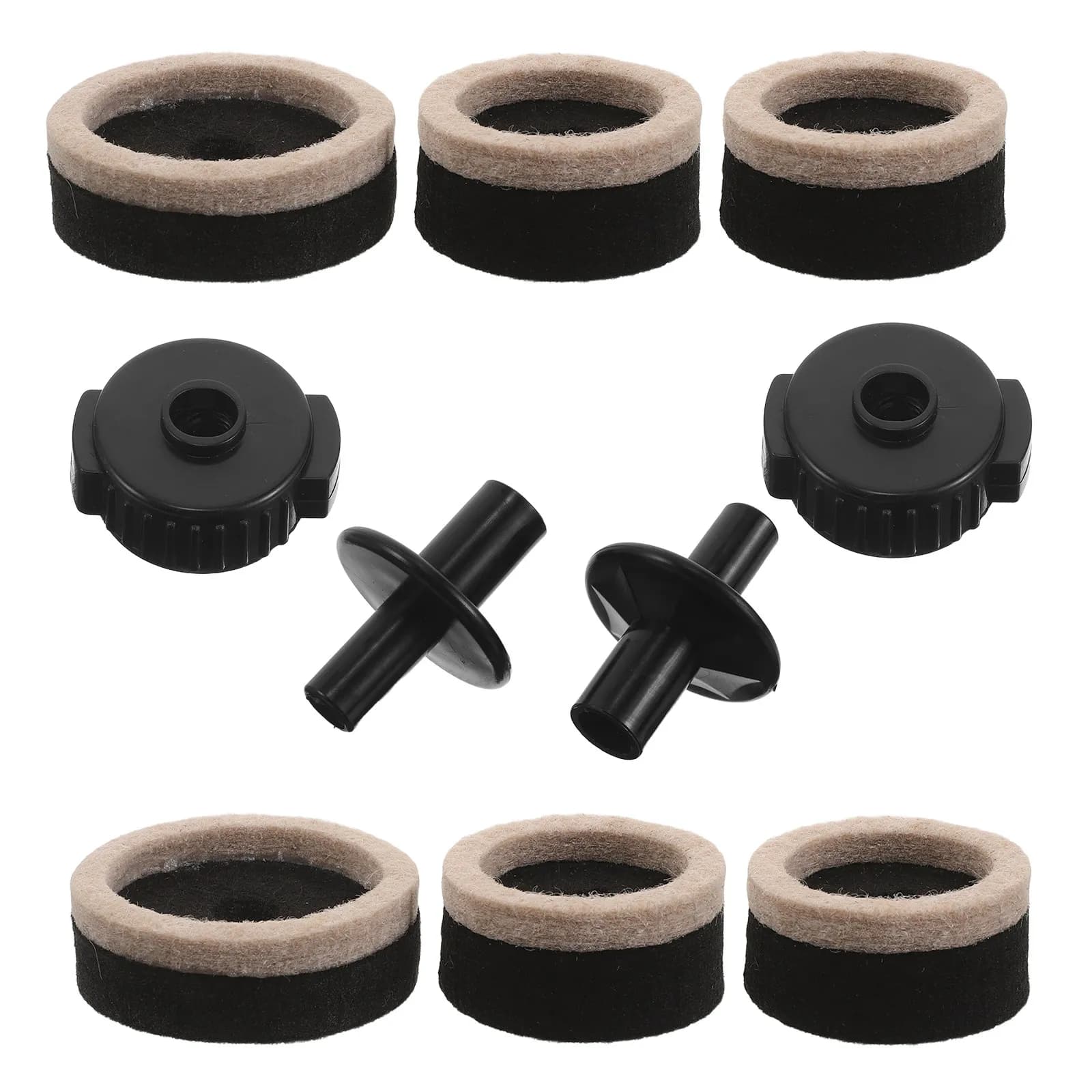 10Pcs Cymbal Stand Accessories Quick Release Nuts Drum Felt Pads Sleeves Drum Set Repair Kit Compatible Cymbal Hardware Parts