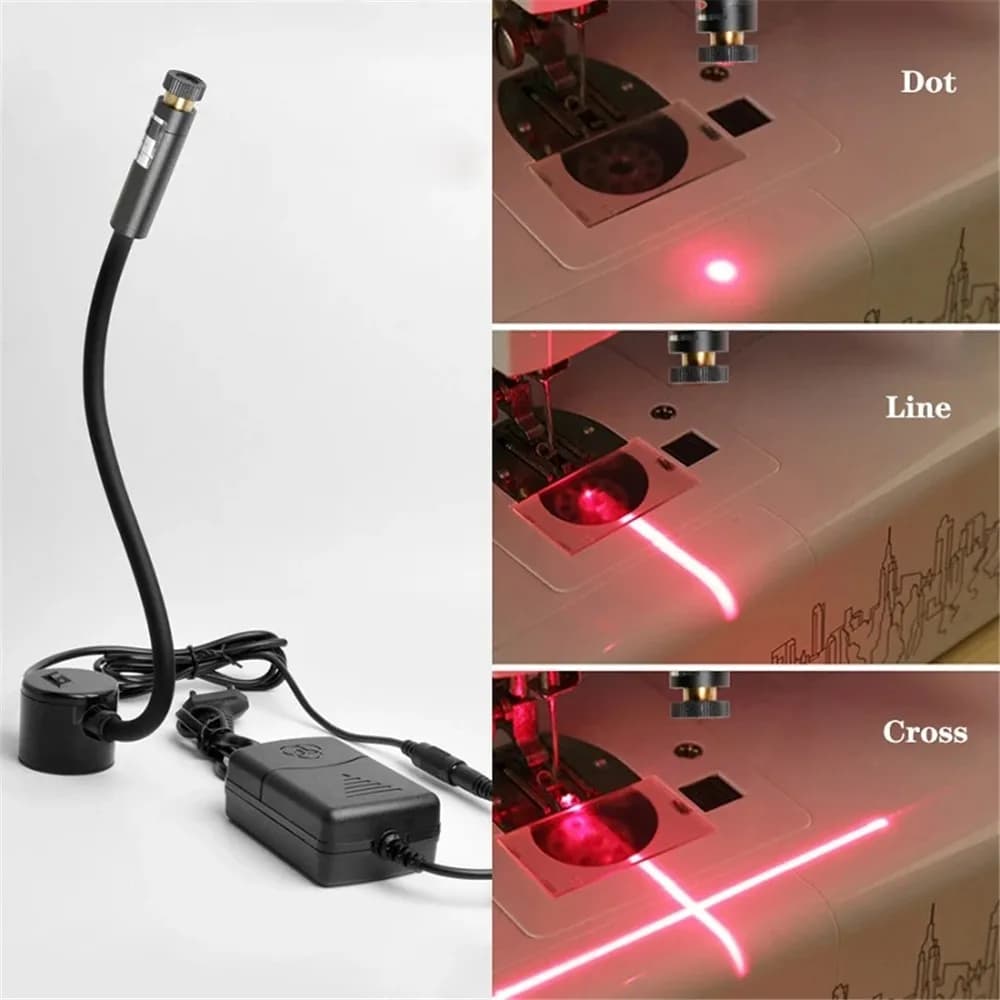 Flexible Silicone Tube Elongated Laser Positioning Light with Magnetic Base Sewing Accessories Large Light Laser Cross-Line Laser