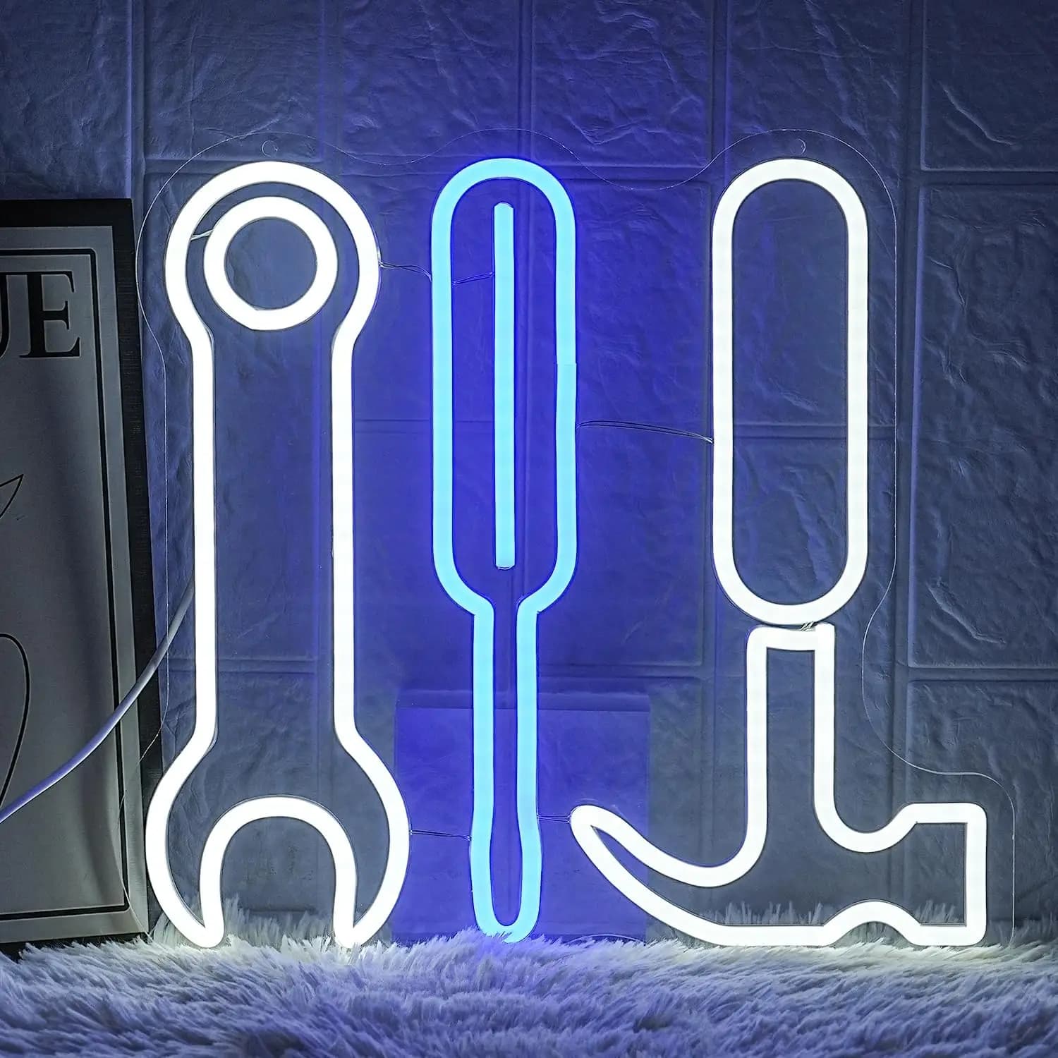 Set di Strumenti per Insegne al Neon LED, Decorazione da Parete per Garage, Officina, Negozio di Ferramenta, Regalo Ideale per Decorazione Casa e Azienda