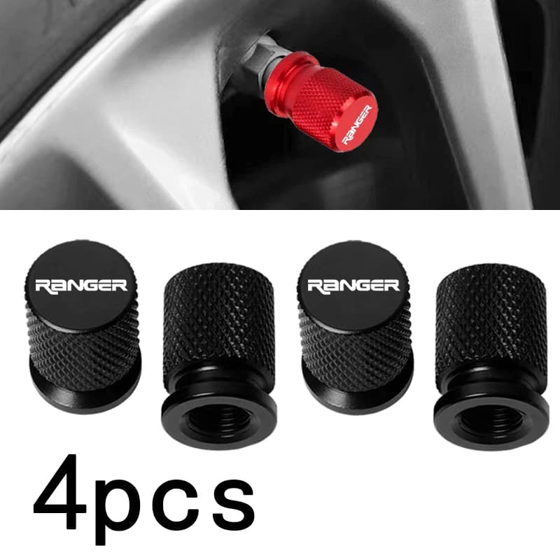 4 pcs Car Wheel Tire Valves Airdust Air Tire Steering Wheel Covers For Ford Ranger Accessories