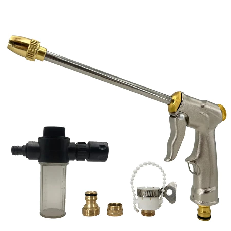 1PC Portable High Pressure Water Gun Cleaning Adjustable Car Washing Machine Garden Irrigation Pipe Nozzle Water Foam