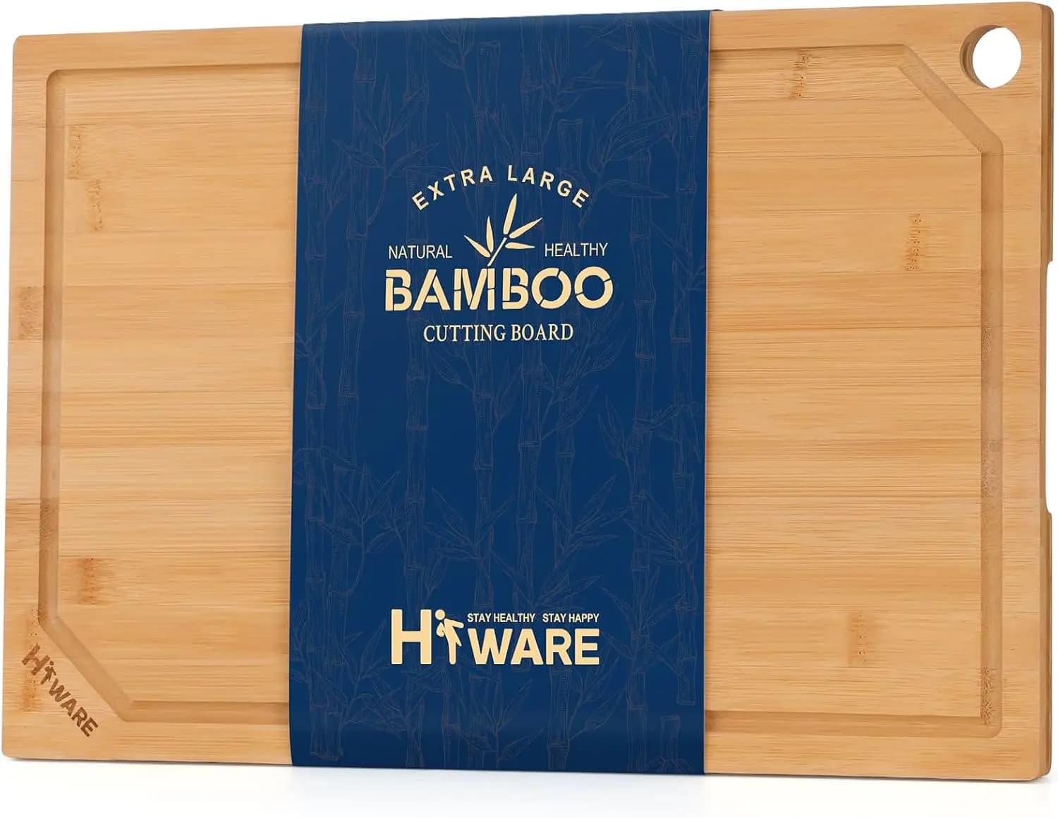 Extra Large 18' x 12' Bamboo Cutting Board for Kitchen, Heavy Duty Wood Cutting Board with Juice Groove, 100% Organic Bamboo, Pr