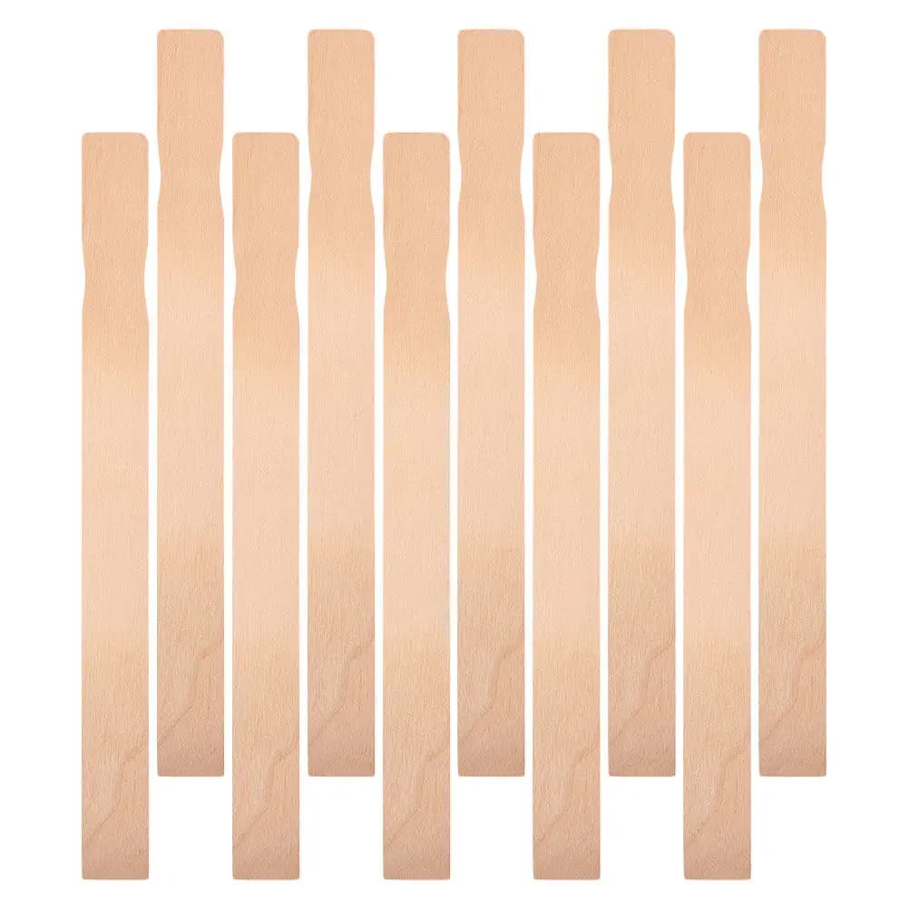 10 Pezzi Bastoncini per Mescolare Vernici a Olio in Legno Naturale, Agitatori Artigianali con Finitura Liscia per Miscelare Resina Epossidica, Pigmenti e Progetti Artistici Fai-da-Te