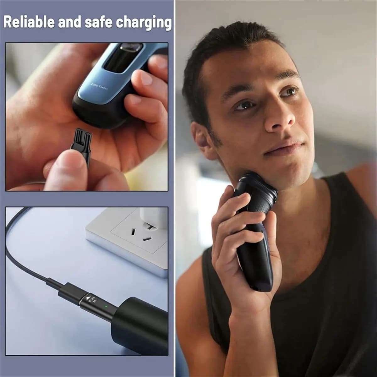 AA19 8V HQ850 Type-C Shaver Charger Adapter Charging Converter for Philips One Blade QP2530 QP2630 Electric Beard Trimmer A