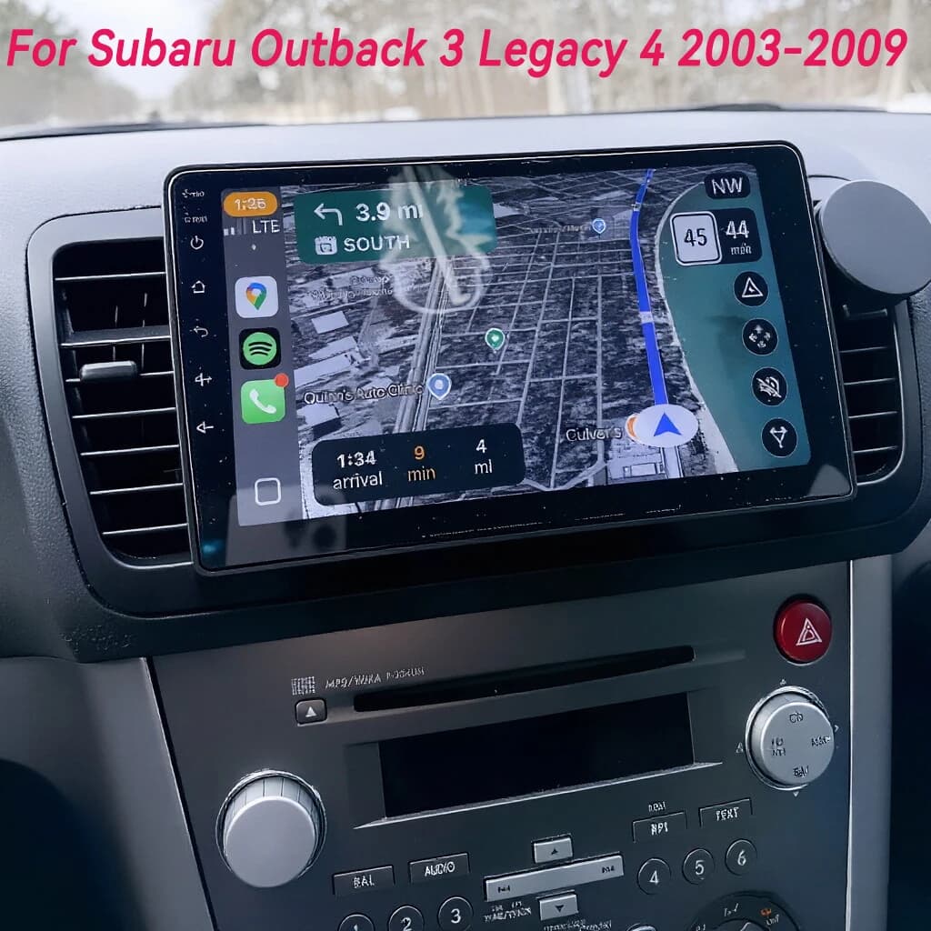 Autoradio Android 16 per Subaru Outback 3 Legacy 4 2003-2009, Lettore Multimediale Video, Navigazione GPS, 4G Wireless, Carplay Auto