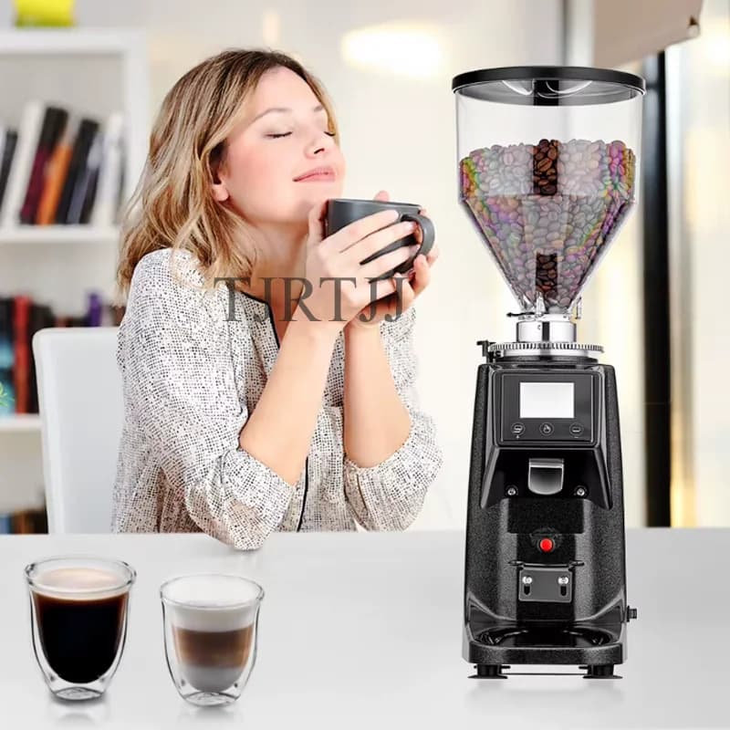 China Stainless Steel Weight Based Weight Coffee Grinder with Auto Tamper Coffee Maker with Grinder Machine