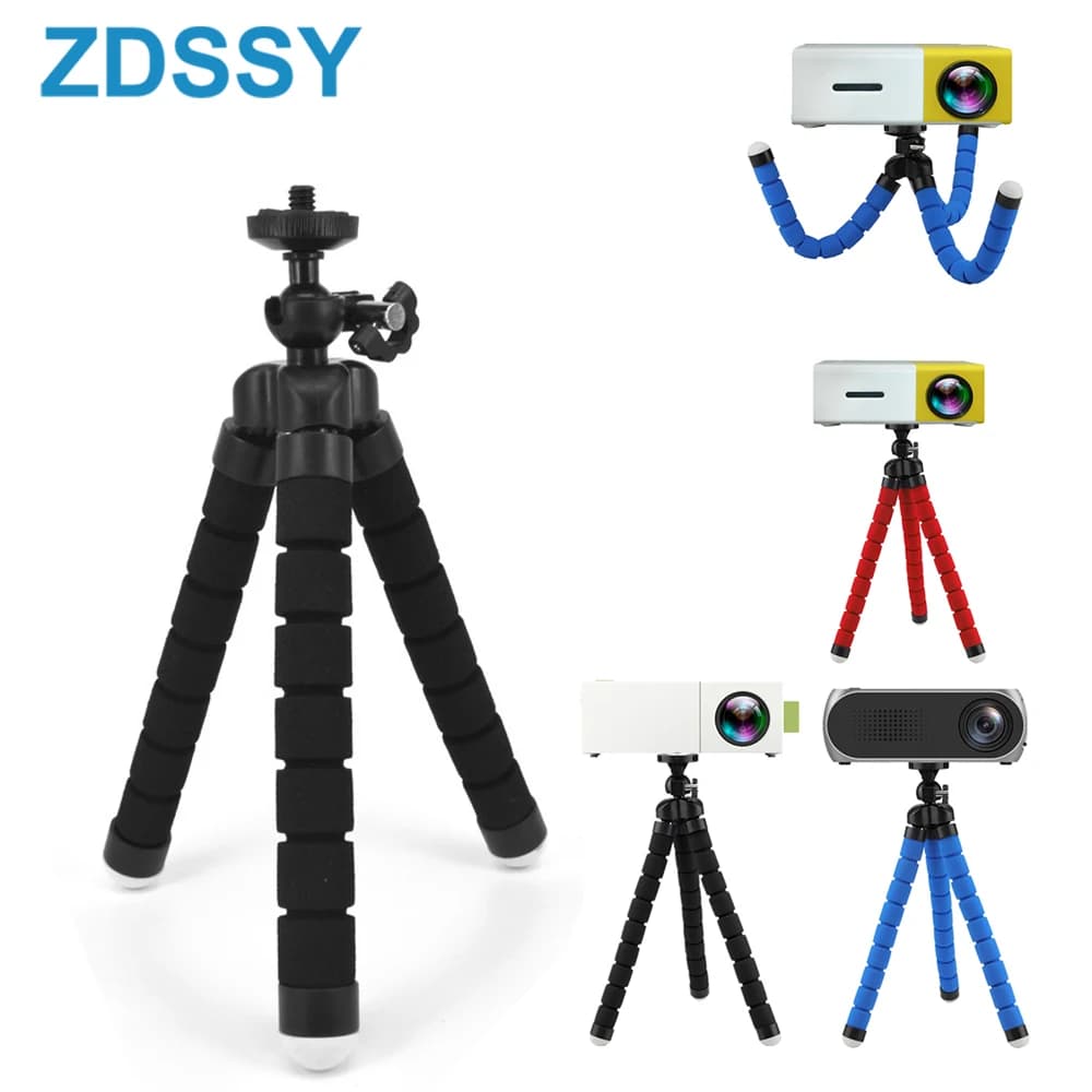 Mini Treppiedi Treppiede Per YG300 J15 Mini Proiettore Supporto Della Macchina Fotografica Spugna Polpo Monopiede Tripe Stand Mini Treppiede Stativ Per Il Telefono