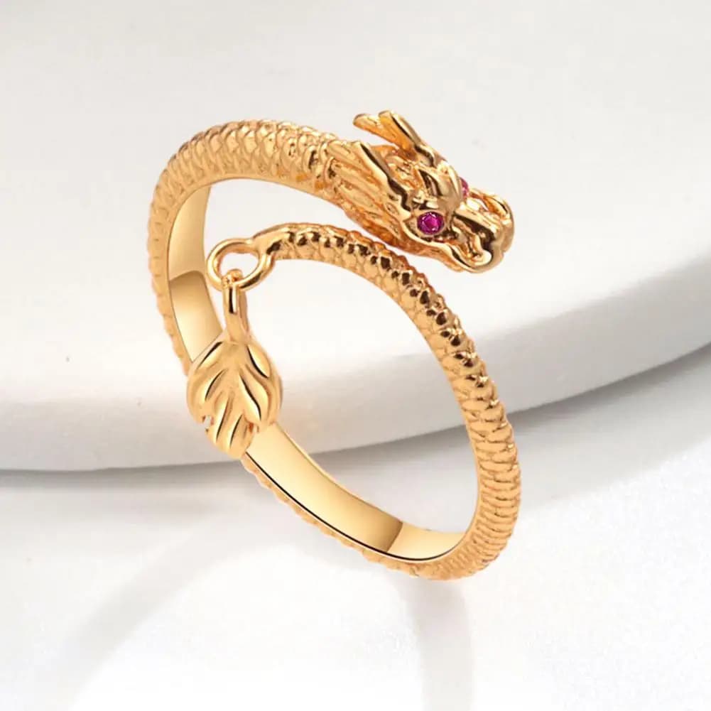 Uomo donna Dragon Arrows anelli di cristallo Gothic Dragon Engagement Anniversary Party Statement Rings Simple Creative Jewelry