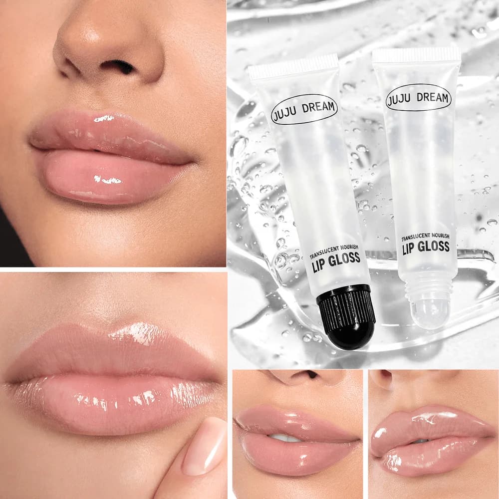Polished 6-piece gloss polish, moisturizing cream for all skin types, non sticky moisturizing lip oil, long-lasting gloss for dry lips