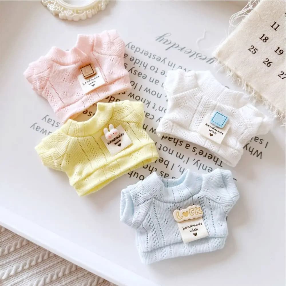 20CM Doll T-shirt Doll Accessories Mini Hollow T-shirt Playing House Doll Clothes Changing Dressing Game Photo Props