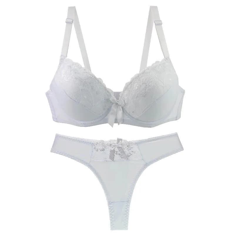 2024 nuovi set di reggiseni sexy biancheria intima push up in pizzo per le donne 34/75 36/80 38/85 40/90 42/95 44/100 46/105 BCDE Bow Lingerie
