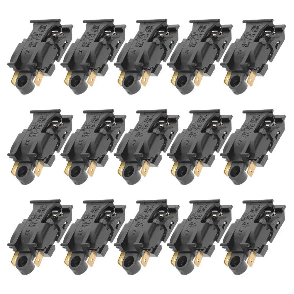 15Pcs Electric Kettle Thermostat Switch Part with Steam Trigger Auto Shutoff Copper Points 250V 16A Household Appliance Repair