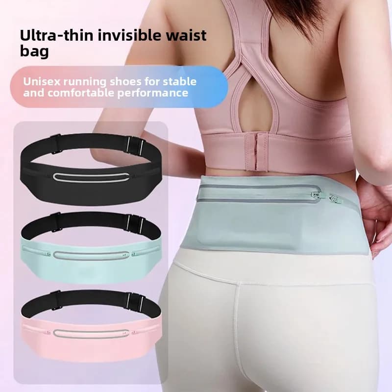 Reflective Race Belt with 3 Pockets, Waterproof Ultra Suitcase, 7.5 Inch Phone Door, Suitable for 60-120cm Life Circumferences