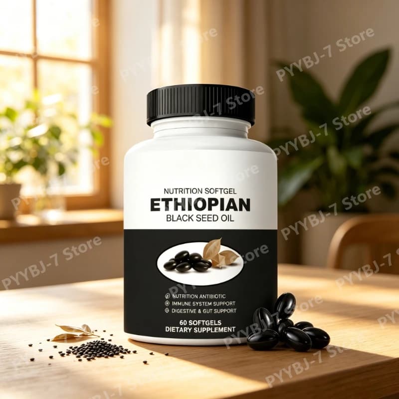 Olio di Semi Neri in Capsule Morbide con Vitamina C, D3, Zinco, Zenzero, Curcuma ed Estratti Erboristici - Integratore Quotidiano per il Benessere - 60 Capsule Morbide