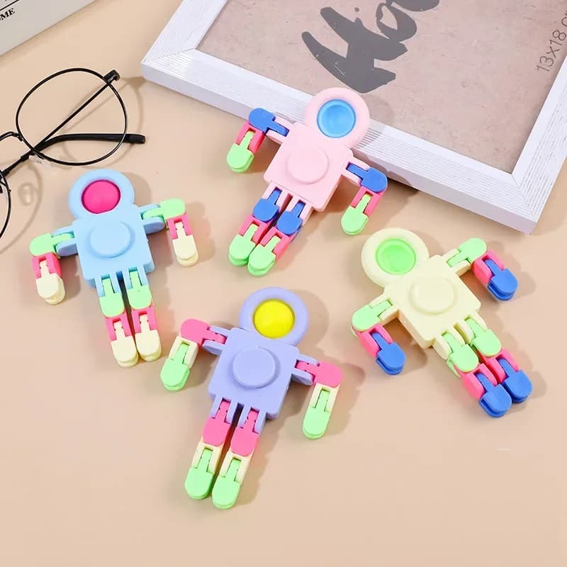 Fidget Spinner Deformabili a Catena, Giocattoli Sensoriali Antistress, Gadget per Feste, Regali di Compleanno per Bambini e Adulti