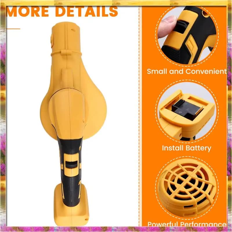 Aug. Cordless Blower Hair Dryer Rechargeable Cordless Blower Leaf Blower Hand Lift Electric Blower Garden Mini Blower