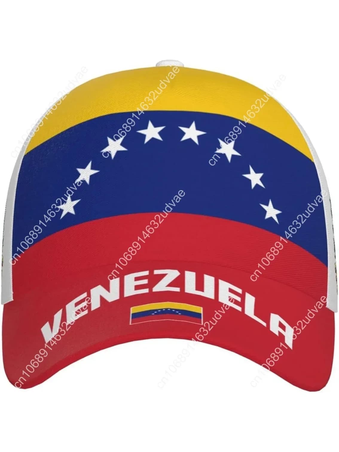 Baseball Hat with Flag of Venezuela, Integral 3D Printing, Unisex for Adults, Adjustable, Patriotic Football Hat