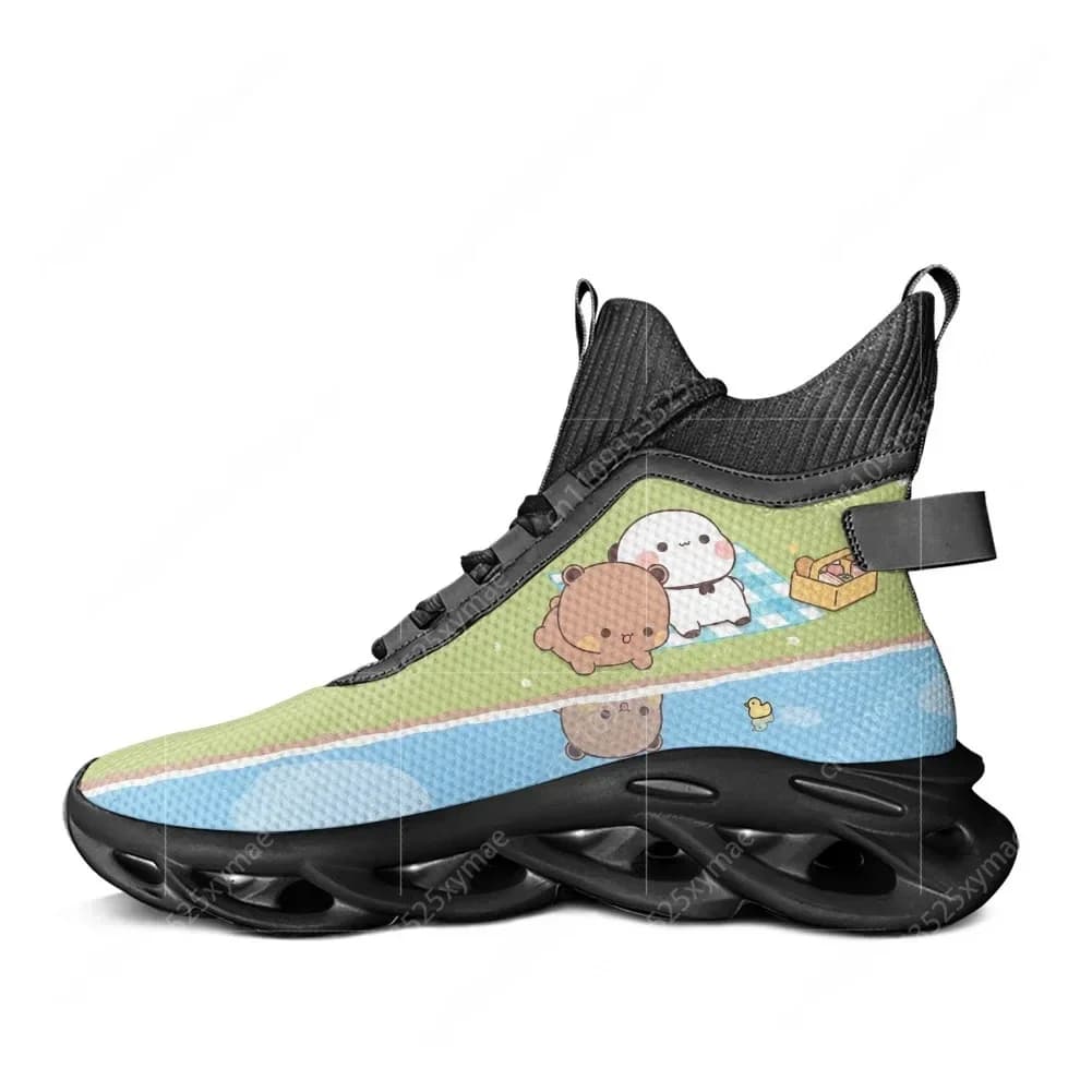 Sneakers alte B-Bubu Dudu con animazione cartoon, da uomo e donna, per escursioni, viaggi, alpinismo e corsa