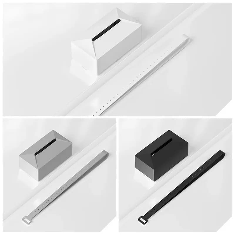 Porta Fazzoletti per Auto Tesla Model 3/Y/S/X/3+ Cybertruck, Contenitore in Silicone da Appendere al Sedile con Cinturino di Fissaggio, Accessori Auto