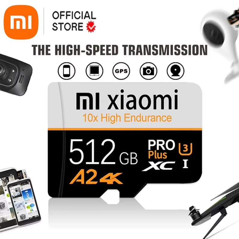 SD Card 512GB Memory Card 256GB 128GB High Speed Micro Card SD Support 4K UHD Video TF Flash Card For Xiaomi Electronic devices