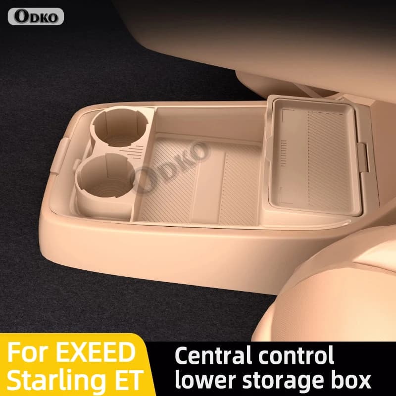 For EXEED Starling ET Silicone Storage Box Central Console under changing layer Special organizer for interior accessories for cars