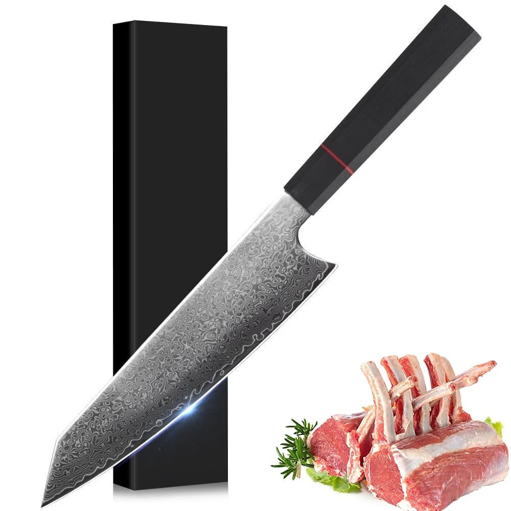 Coltello da cucina da 8 pollici, coltello multiuso da chef in acciaio damasco a 67 strati, coltello giapponese professionale VG10 per la cucina