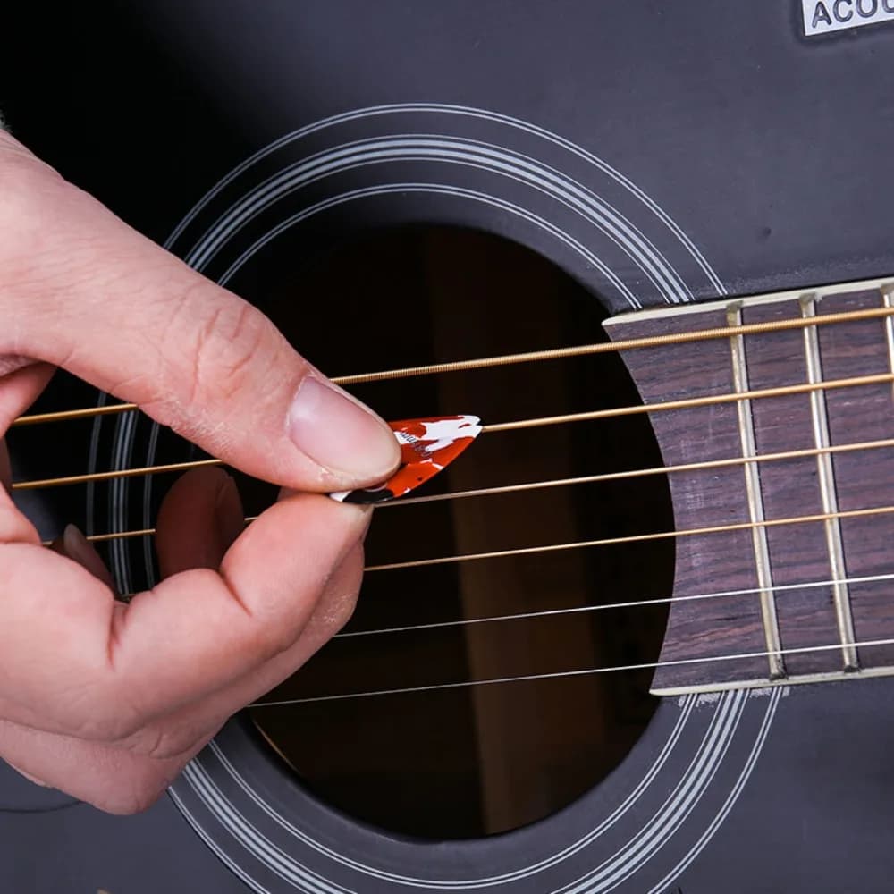 Plettro per chitarra a colori casuali da 5 pezzi Plettri per chitarra a colori misti Plettri in celluloide a colori in celluloide Spessore 0,46-1,5 Plettro