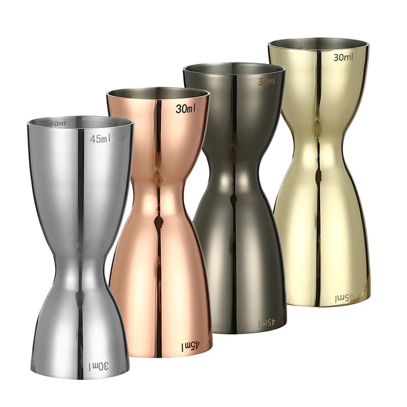 Jigger da cocktail da 30 ml 45 ml con barra di misurazione in acciaio inossidabile