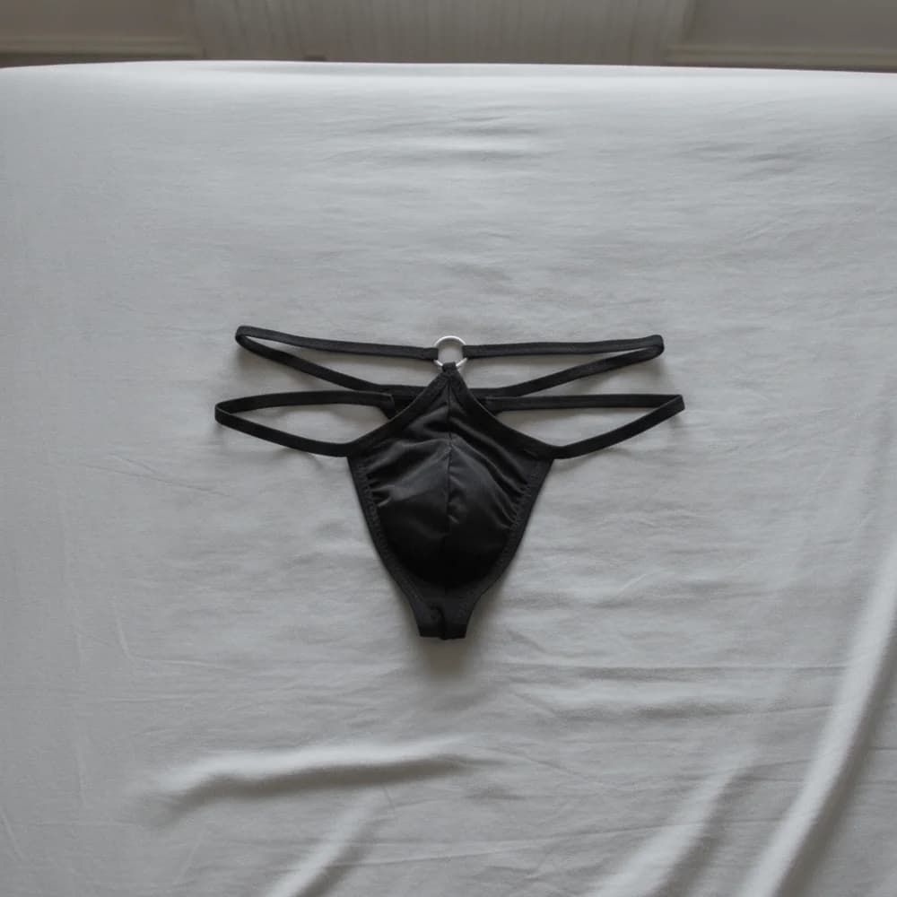 Breathable Mesh Men's Thin Thong Hollow Out Low Waist T-back Briefs Male Lingerie Thin Strip Men Underwear Anniversary