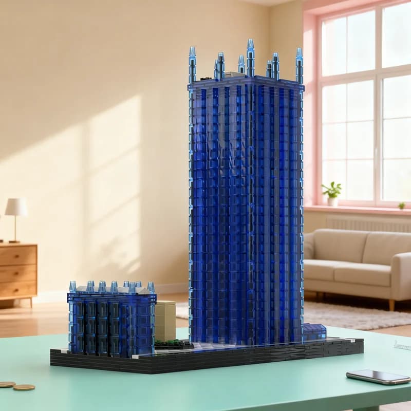 2368pcs MOC PPG Place at 1 650th Scale Architecture Model Building blocks Architecture toys Christmas gifts Education Kids DIY