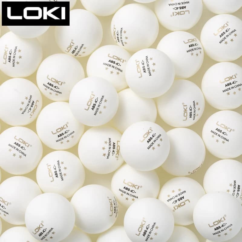LOKI 3 Stars Table Tennis Balls with Seamed 40+mm ABS New Material Durable High Bounce Ping Pong Balls for Club Training Balls