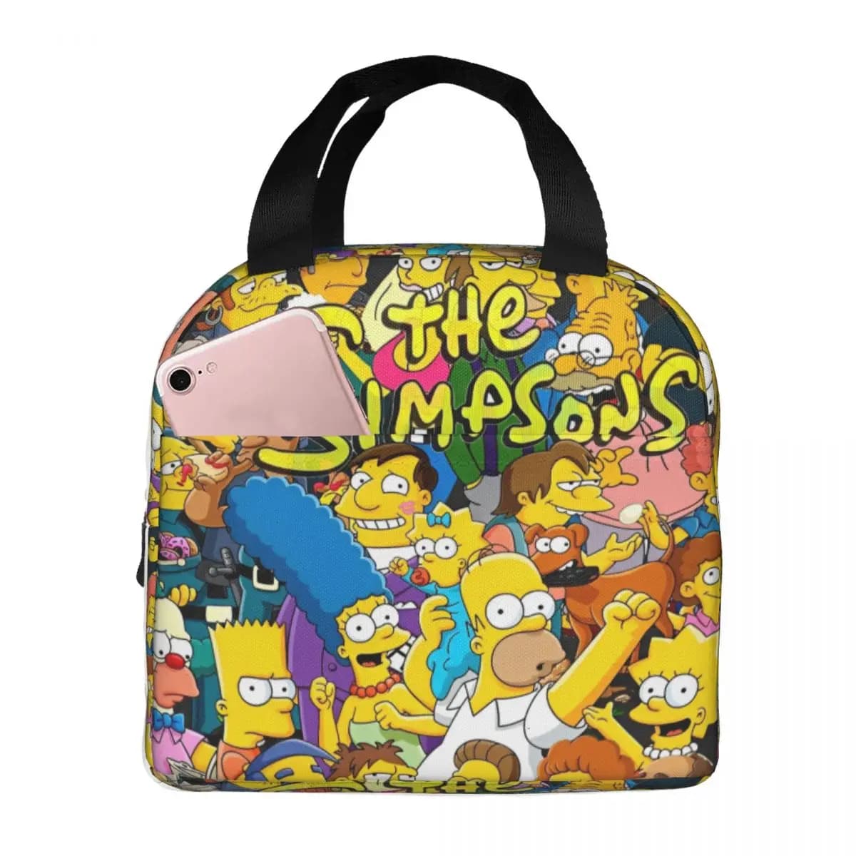 Borse per il pranzo isolate termicamente The S-Simpsons per borse per contenitori per alimenti portatili da ufficio Lunch Box termico per il raffreddamento