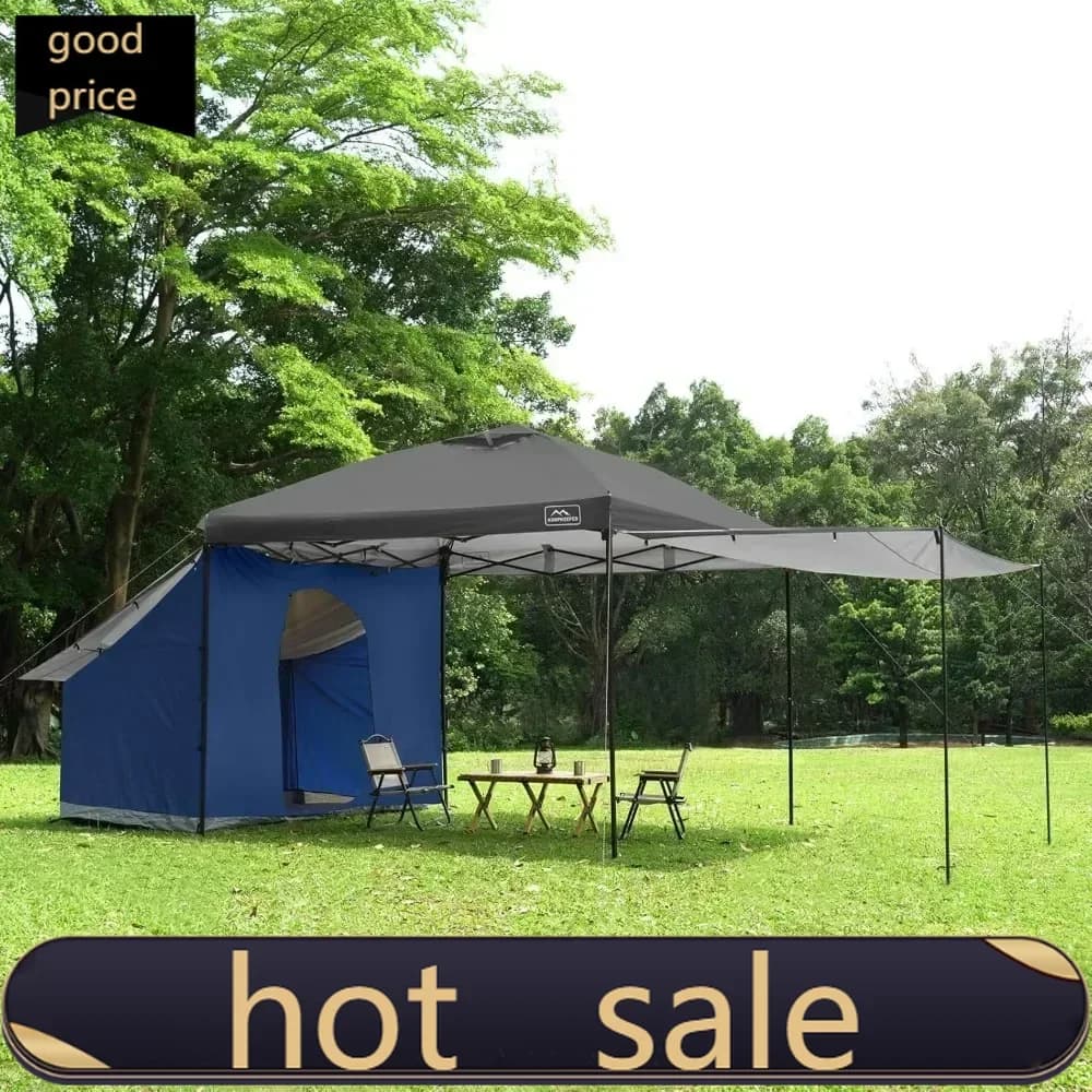 Bestseller, Offerta imperdibile: Tenda a baldacchino pop-up 10x10 con 2 pareti laterali, riparo istantaneo per esterni con 2 teloni solari rimovibili da 3 metri.
