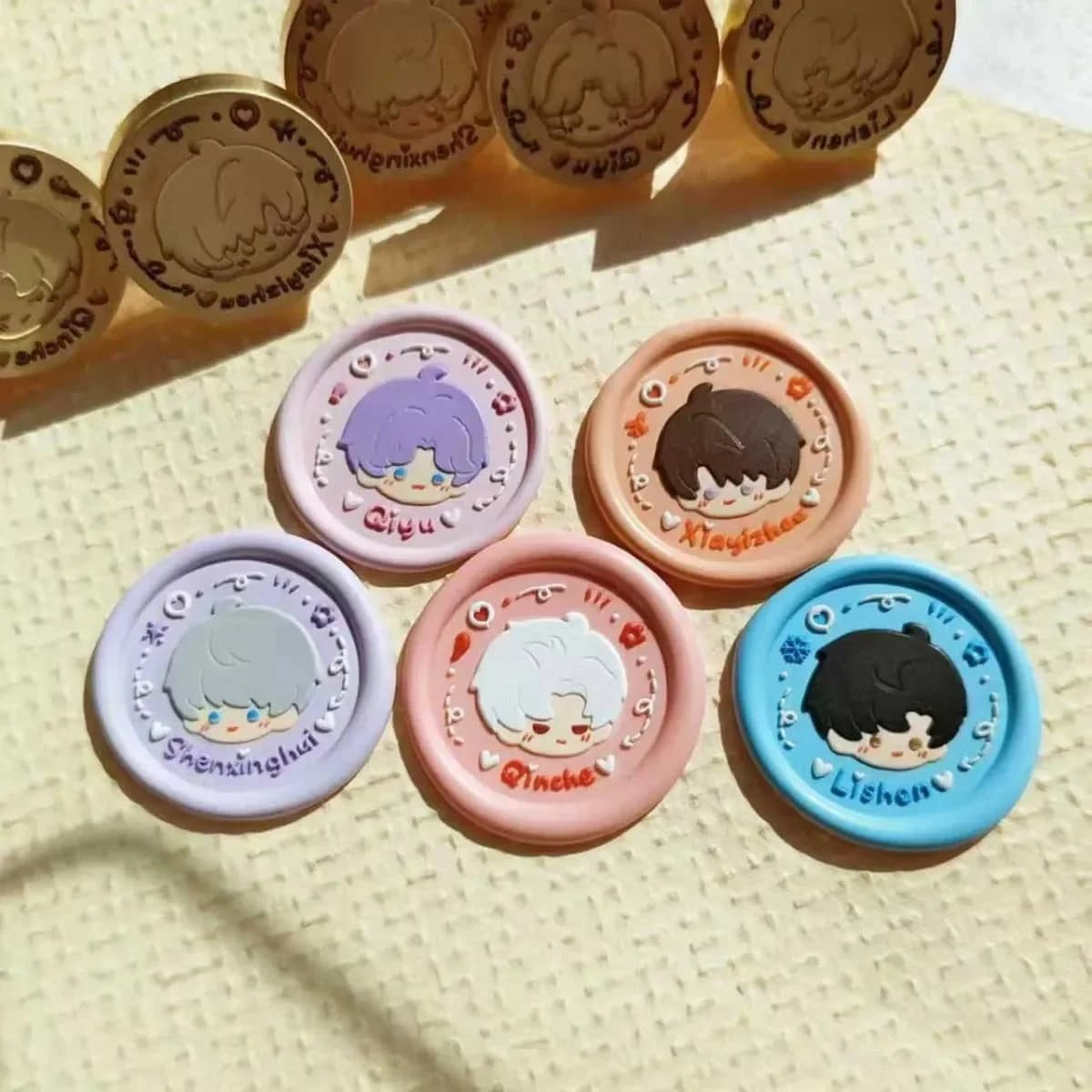 Love and Deepspace Xavier Rafayel Sylus Cosplay Q-version seal stamp Complete set of seals ornament Accessories birthday gift