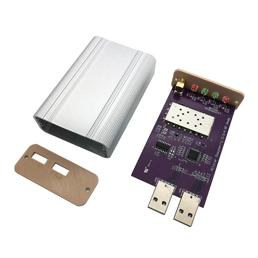 jumbospot New SR110U SA818 SHARI Raspberry Pi hosted the Allstar UHF 1000MW node With hotspot case