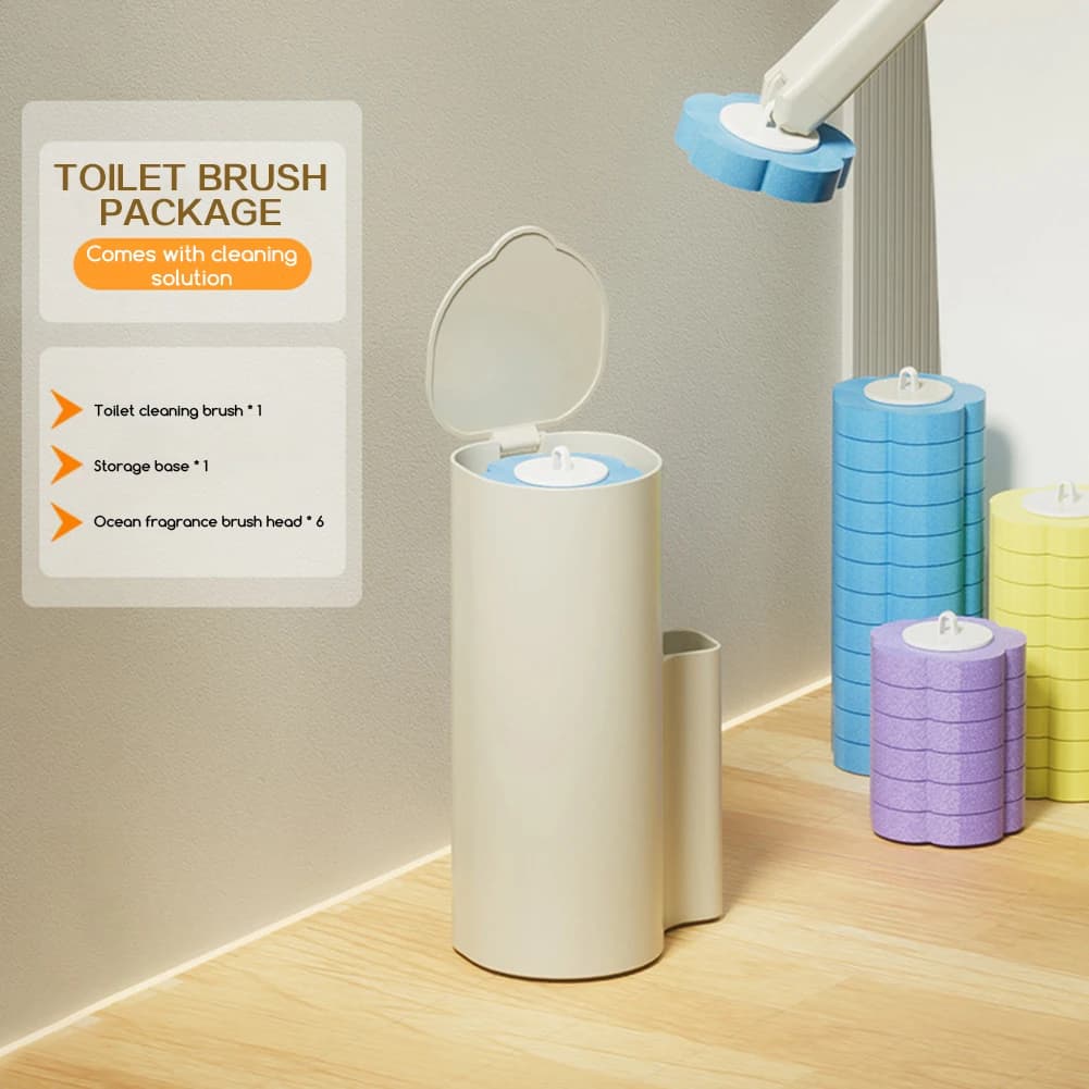 Set di scopini per WC usa e getta, comodo scopino per WC senza contatto montato a parete per set di strumenti per la pulizia della toilette igienica dell'hotel domestico