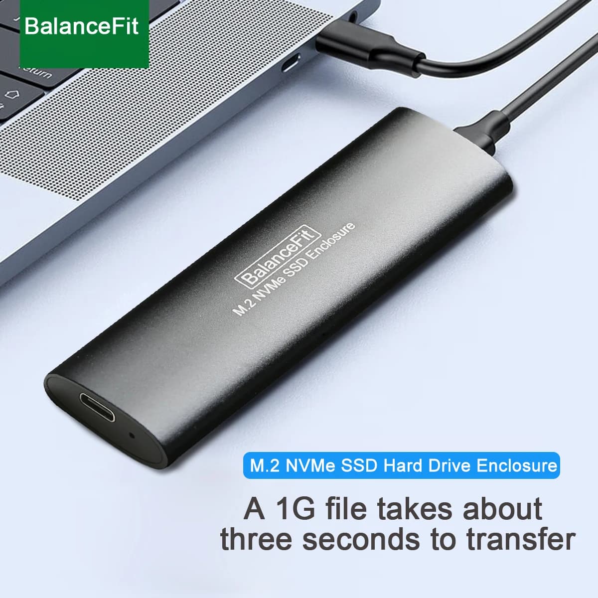 Custodia SSD M.2 NVMe Custodia in alluminio USB C 3.1 Gen2 da 10 Gbps a NVMe PCIe Scatola esterna per custodia SSD NVMe M2 2230/2242/2260/2280