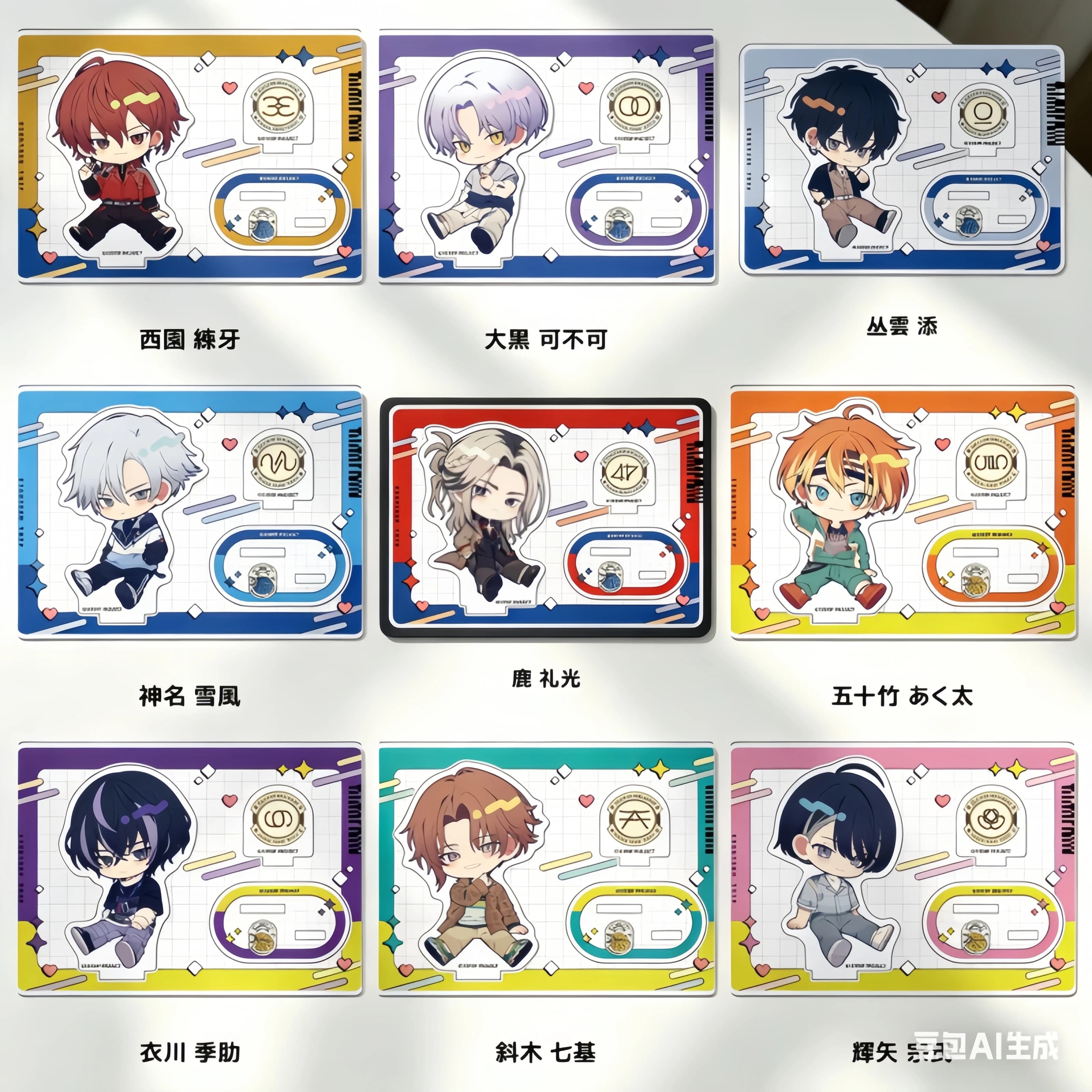 VTuber 18TRIP KAFKA OGURO TEN MURAKUMO LU LIGUANG Netaro Yowa Nayuki Kitakata Acrylic stand anime desk ornament Keychains