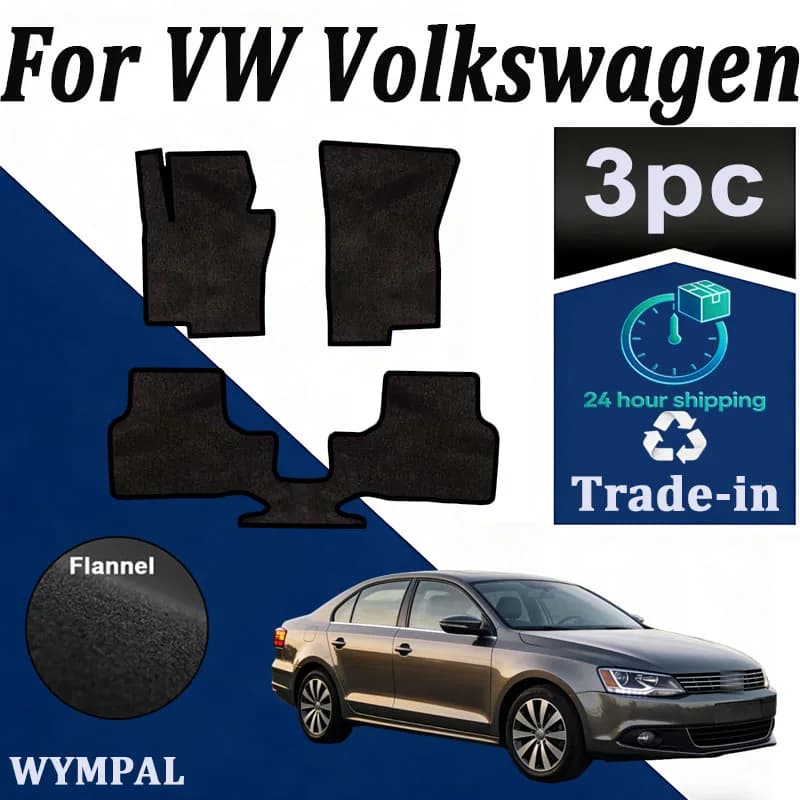 Mats in Nylon Scamosciato for VW Volkswagen Jetta MK6 A6 6 Wind 2011~2018, Anti-slip Car Mats, Car Covers, Foot Mats