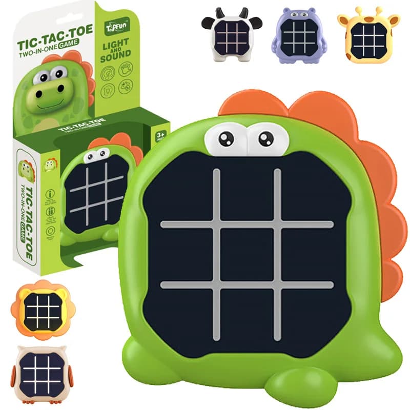 Gioco Elettronico Tic-Tac-Toe, Giochi da Tavolo, Puzzle Montessori, Gioco di Scacchi, Set di Scacchi, Console Portatile per Adulti e Bambini