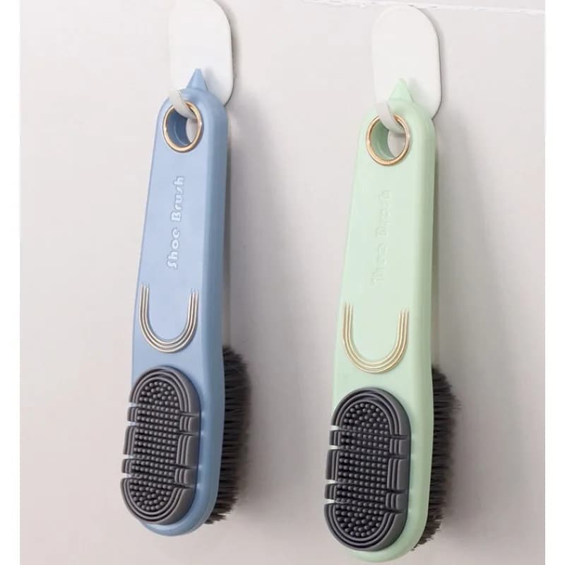 Strumenti per la pulizia, impermeabile e per la rimozione della polvere, spazzola per scarpe in gomma bifacciale, spazzola per scarpe con setole morbide, specializzata per la cura