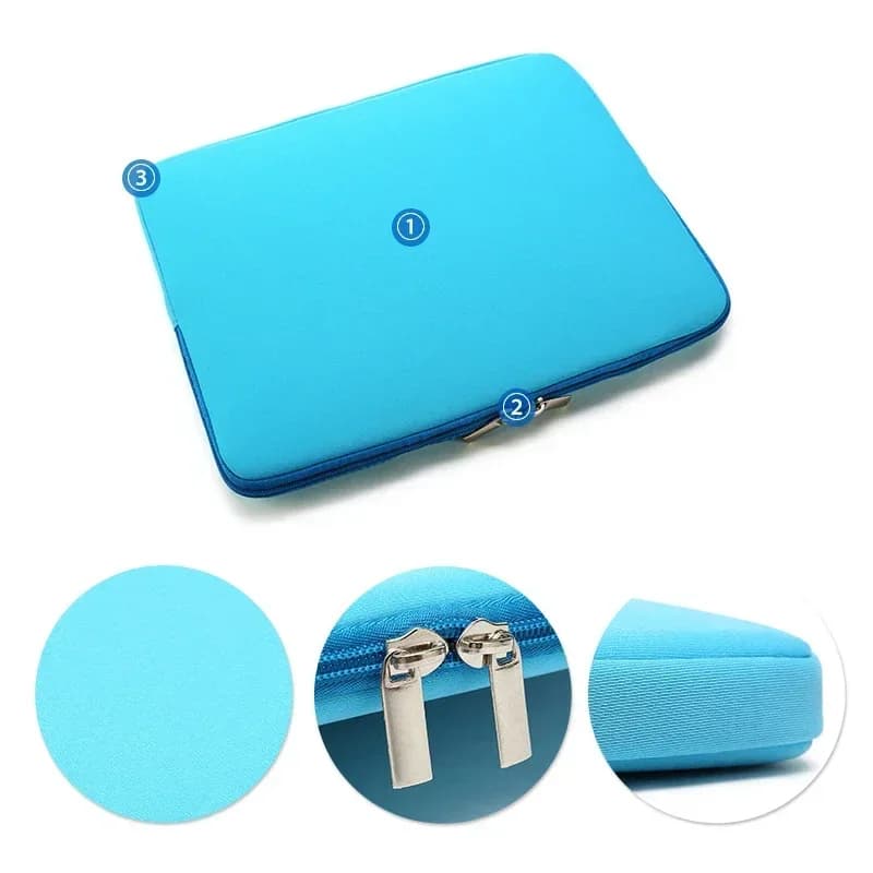 Borsa per laptop morbida in tinta unita per Xiaomi Hp Dell Lenovo Computer portatile per MacBook Air Pro Retina 11 12 13 14 15 15.6 17