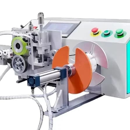 Attrezzatura per la produzione di bobine/cavi per avvolgimento automatico di bobine e fili per il conteggio automatico e il taglio dei fili