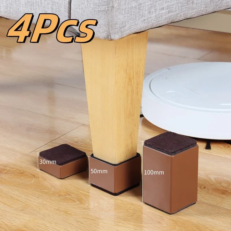 4 pezzi di mobili pesanti in acciaio al carbonio rialzato poggiapiedi divano letto tavolo sedia piede resistente all'usura tappetino antiscivolo protezione per il pavimento