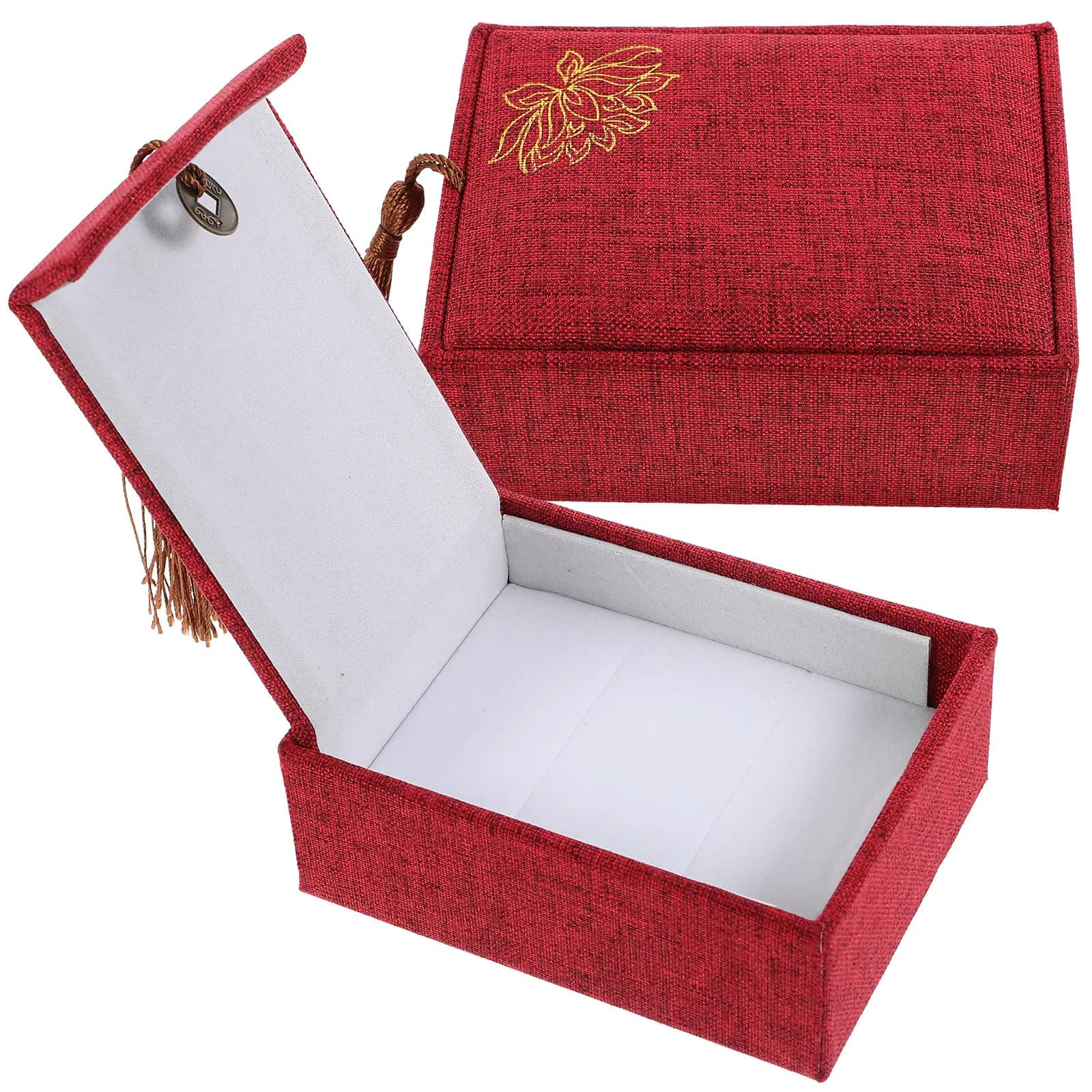 2Pcs Creative Embroidered Cloth Nail Holder Guzheng Accessories Box for Pipa Nails Guitar Picks Rings Bracelets Daily Use