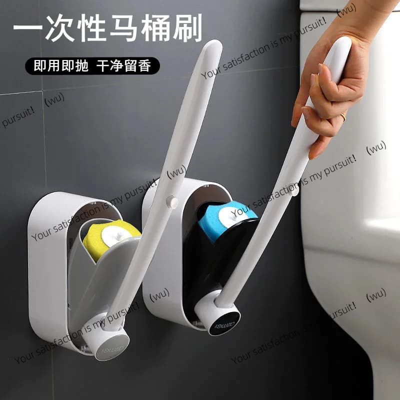 Disposable toilet brush Household no dead ends Washing toilet brush Bathroom wall hanging cleaning brush artifact